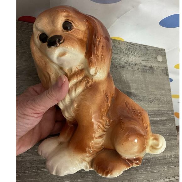 Mid Century Porcelain Puppy Dog Planter - Picture 6 of 15